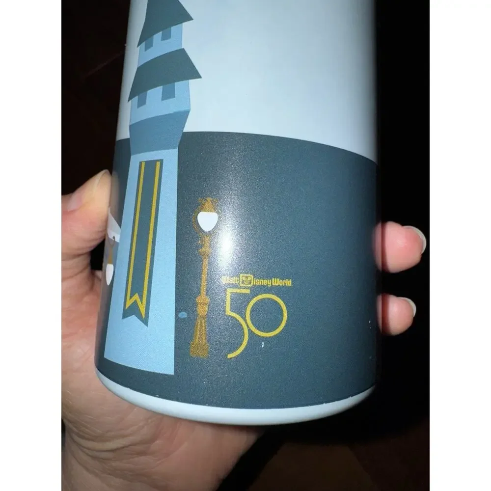 Walt Disney World 50th Castle Fireworks Color-Changing Water Bottle Hallmark